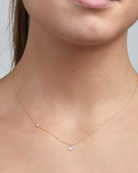 18-karätige Goldkette mit offenem Topas | LECARRE