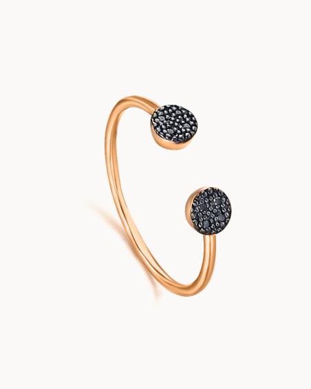 Torques Ring Roséguld Diamant Svart | LECARRE