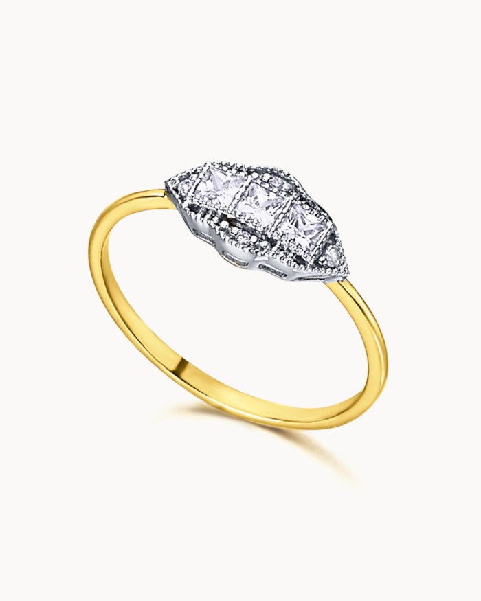 Art Deco ruitvormige ring | LECARRE