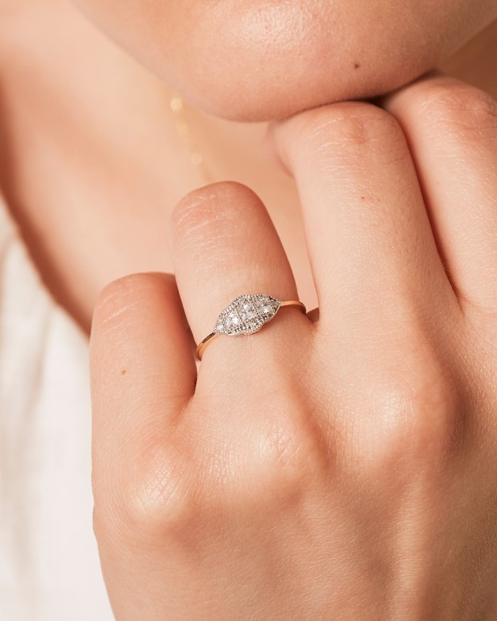 Art Deco ruitvormige ring | LECARRE