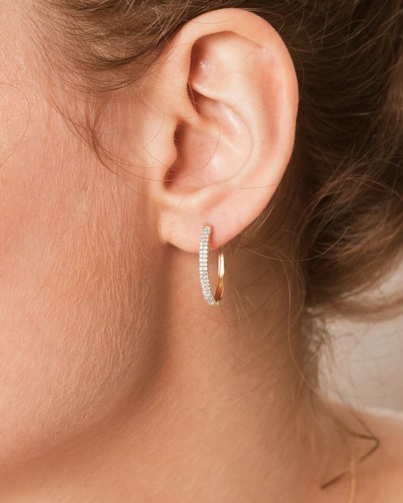 Cercei cu diamante pavé | LECARRE