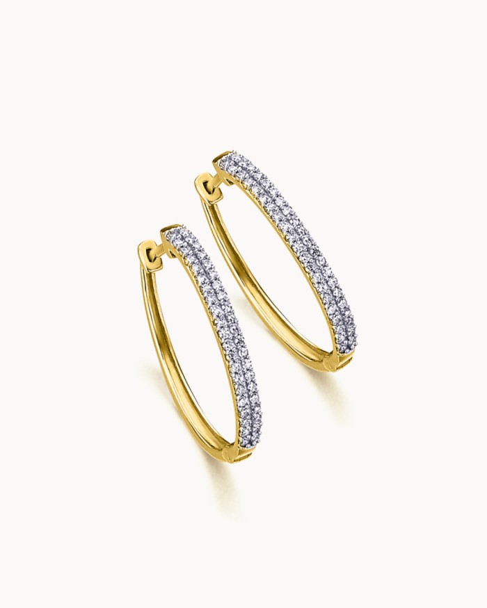 Orecchini con pavé di diamanti | LECARRE
