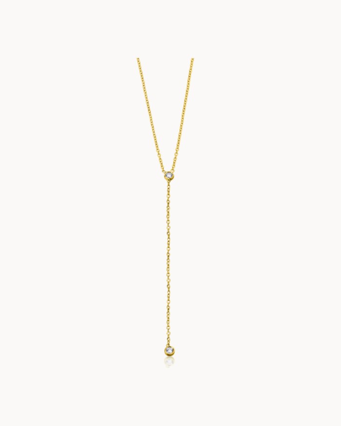 Goldkette mit zwei Diamanten | LECARRE