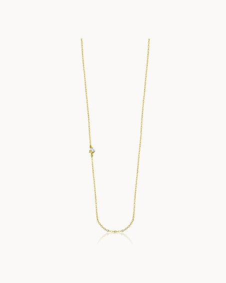 Seitliche Diamant-Goldkette | LECARRE