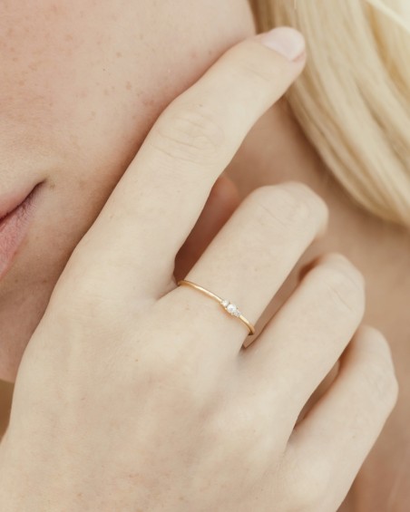 Mini-Perlen- und Diamantring | LECARRE
