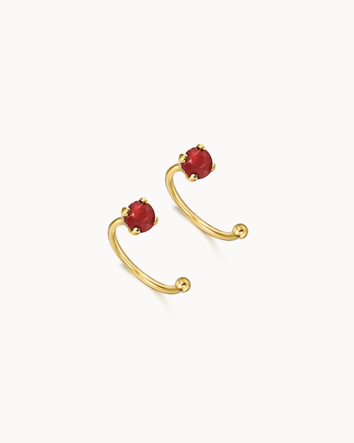 Cercei cu aur și rubine | LECARRE