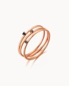 Anello Lio Oro Rosa Diamanti Nero | LECARRE