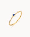 Anello in oro selvaggio con zaffiro e diamanti | LECARRE