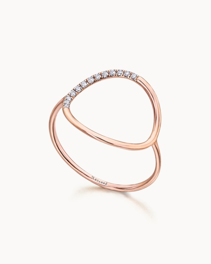 Diamantring aus Roségold | LECARRE