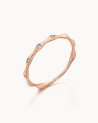 Bambusring aus Roségold und Diamanten | LECARRE