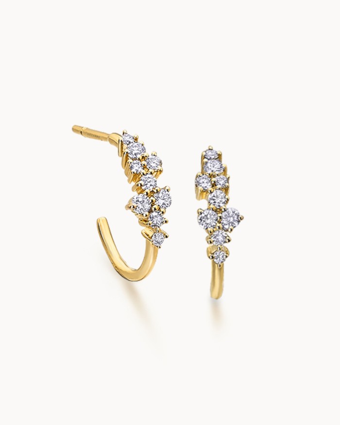 Aros Oro Cascada Diamantes | LECARRE