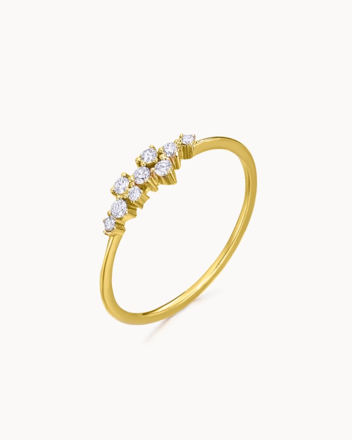Gold Diamond Cascade Ring | LECARRE