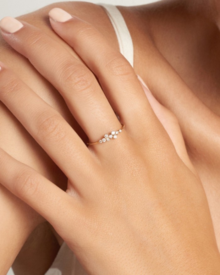 Gold Diamond Cascade Ring | LECARRE