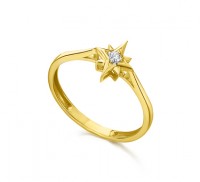 Anillo Estrella Polar oro diamante