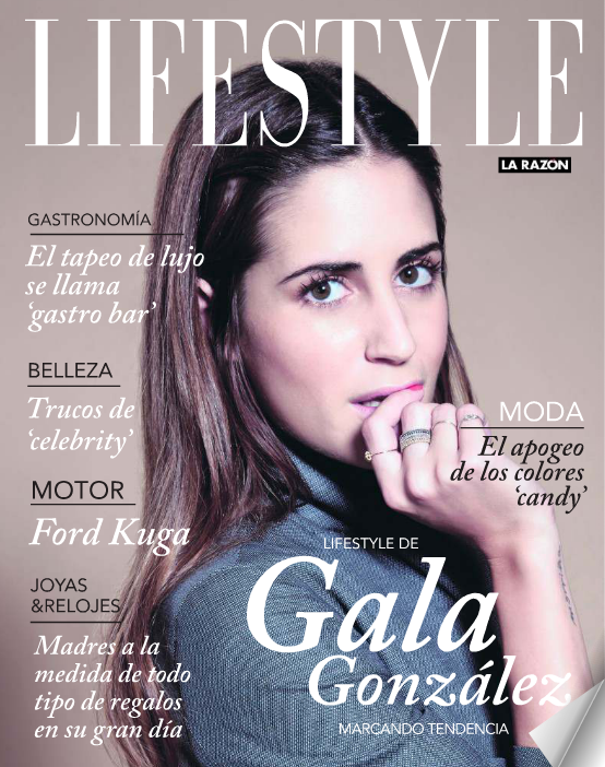 Gala Gonzalez en la portada del suplemento Lifestyle de La Razon